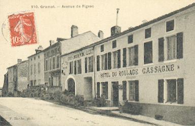 Carte postale ancienne de l'auberge du Roulage à Gramat